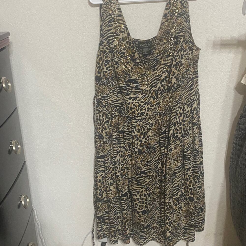Lola P. Animal Patterned Dress